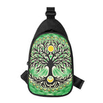 Sun And Moon Yggdrasil Print Chest Bag