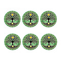 Sun And Moon Yggdrasil Print Coaster Set