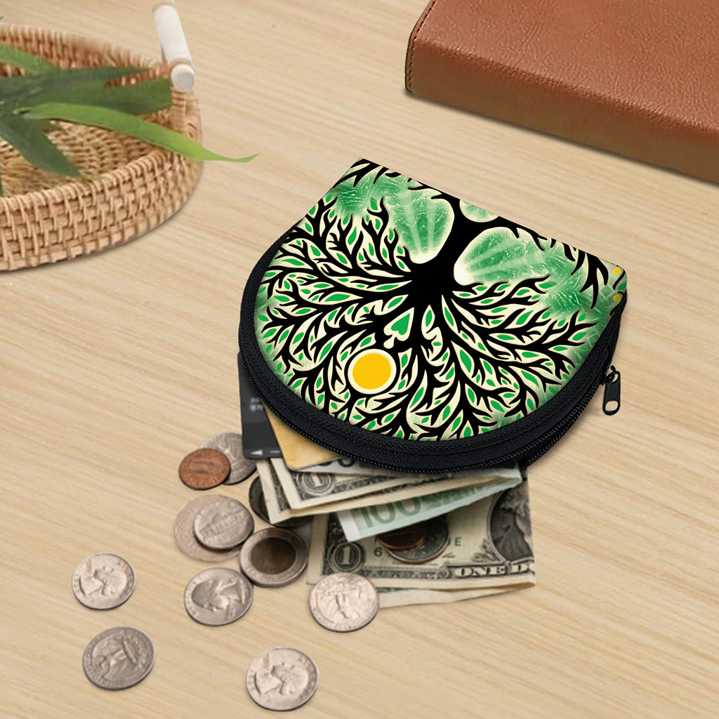 Sun And Moon Yggdrasil Print Coin Purse