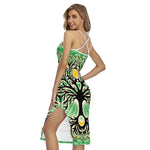 Sun And Moon Yggdrasil Print Cross Back Cami Dress