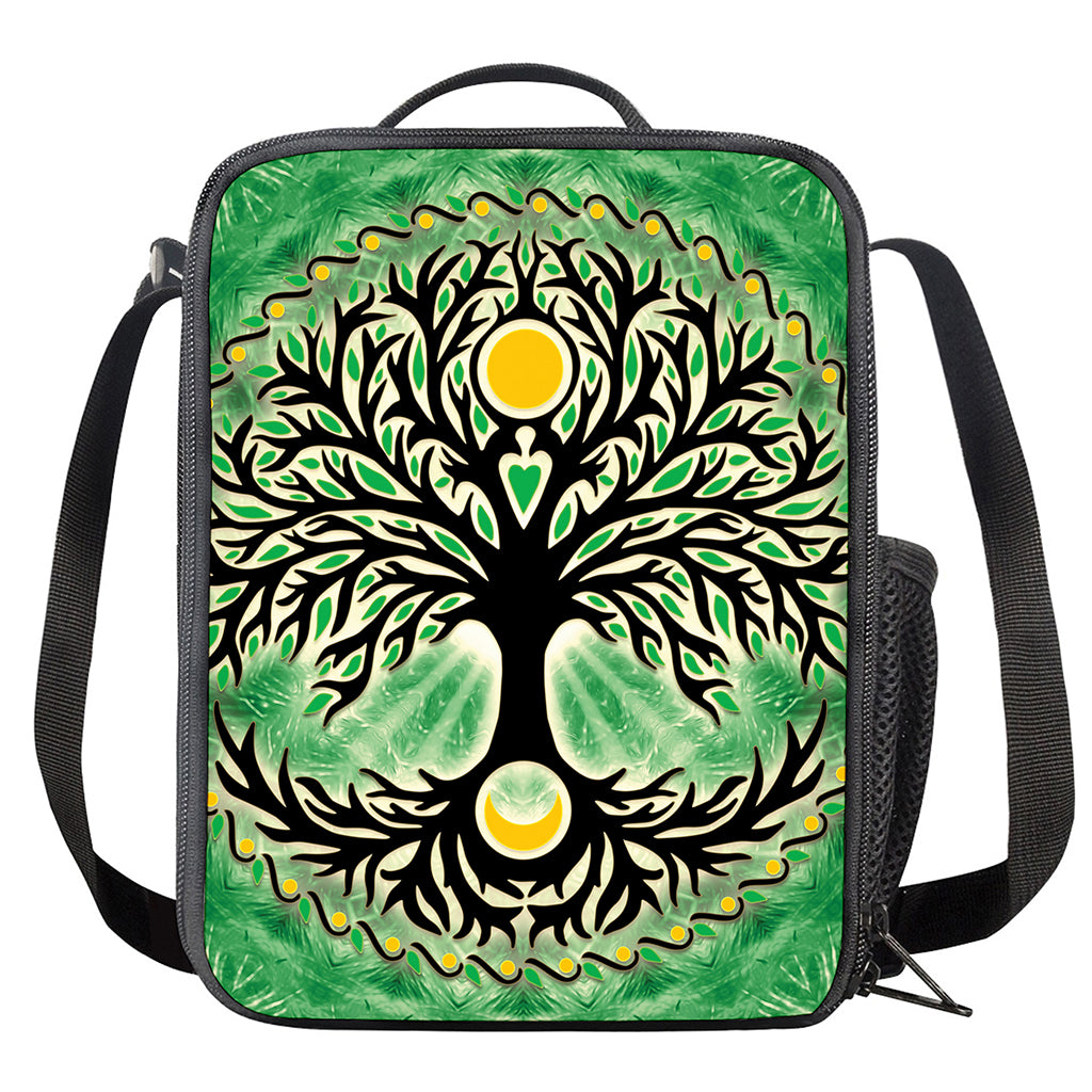 Sun And Moon Yggdrasil Print Crossbody Lunch Bag