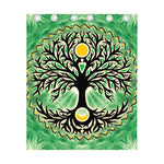 Sun And Moon Yggdrasil Print Curtain