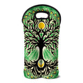 Sun And Moon Yggdrasil Print Double Neoprene Wine Tote