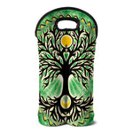 Sun And Moon Yggdrasil Print Double Neoprene Wine Tote