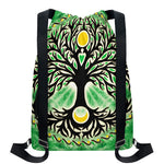 Sun And Moon Yggdrasil Print Drawstring Backpack