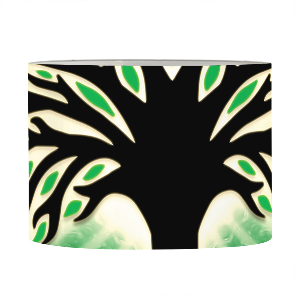 Sun And Moon Yggdrasil Print Drum Lamp Shade