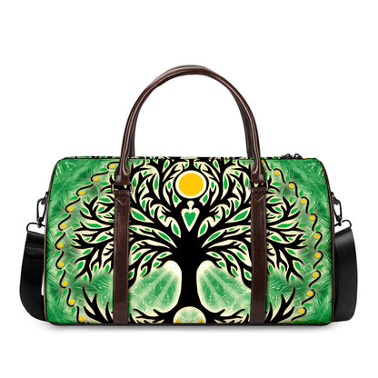 Sun And Moon Yggdrasil Print Duffle Bag