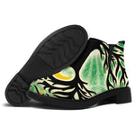 Sun And Moon Yggdrasil Print Flat Ankle Boots