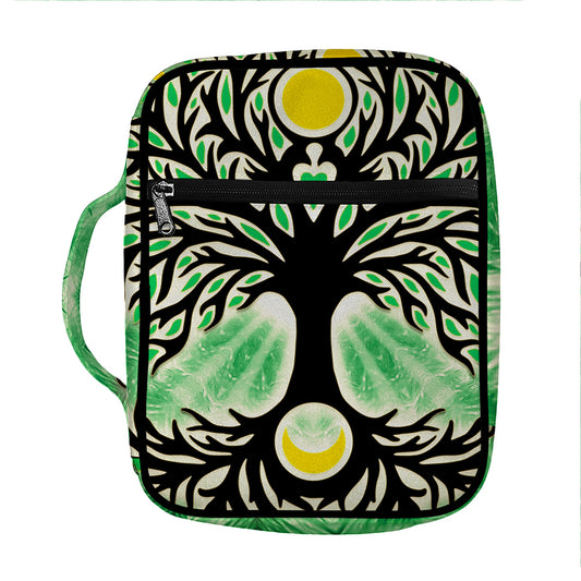 Sun And Moon Yggdrasil Print Front Pocket Bible Bag