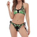 Sun And Moon Yggdrasil Print Halter Scoop Tie Side Bikini