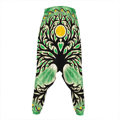 Sun And Moon Yggdrasil Print Hammer Pants