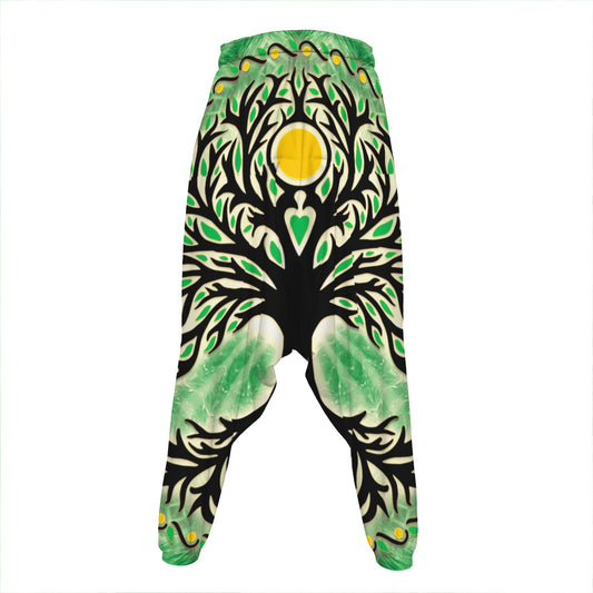 Sun And Moon Yggdrasil Print Hammer Pants