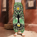 Sun And Moon Yggdrasil Print Harem Pants