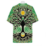 Sun And Moon Yggdrasil Print Hawaiian Shirt