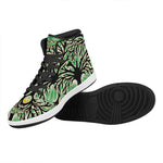 Sun And Moon Yggdrasil Print High Top Leather Sneakers
