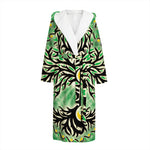 Sun And Moon Yggdrasil Print Hooded Bathrobe