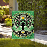 Sun And Moon Yggdrasil Print House Flag