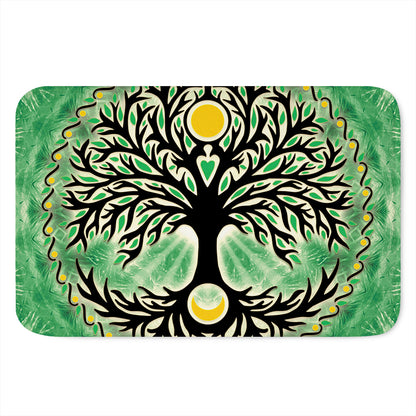 Sun And Moon Yggdrasil Print Indoor Door Mat