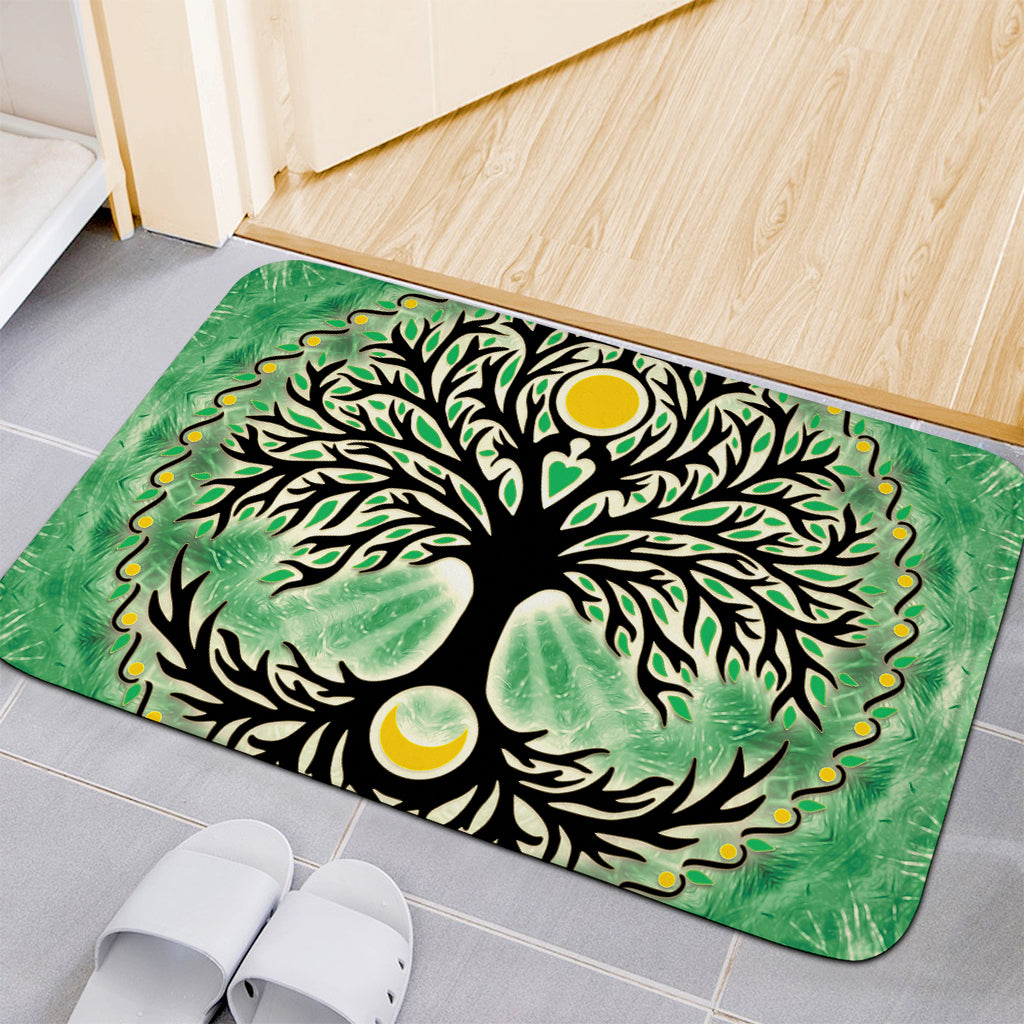 Sun And Moon Yggdrasil Print Indoor Door Mat