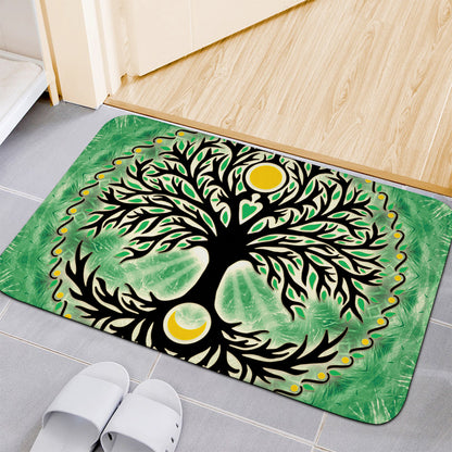 Sun And Moon Yggdrasil Print Indoor Door Mat