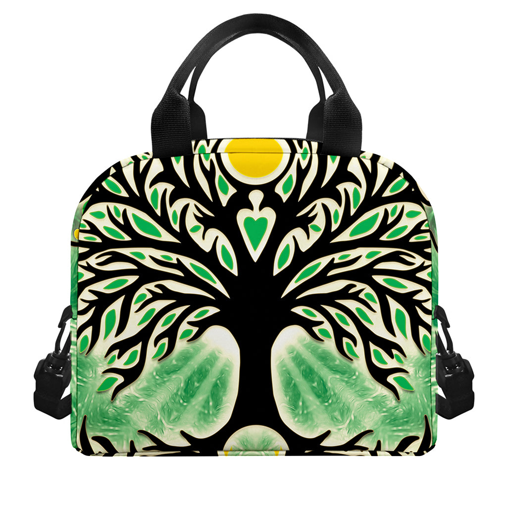 Sun And Moon Yggdrasil Print Insulated Lunch Bag