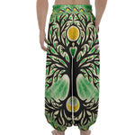 Sun And Moon Yggdrasil Print Lantern Pants