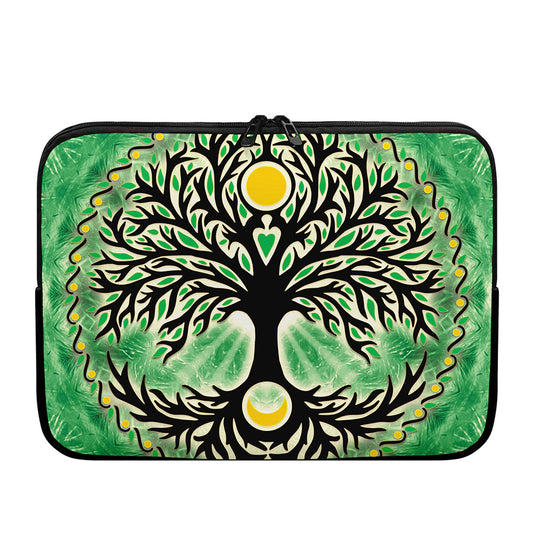 Sun And Moon Yggdrasil Print Laptop Sleeve