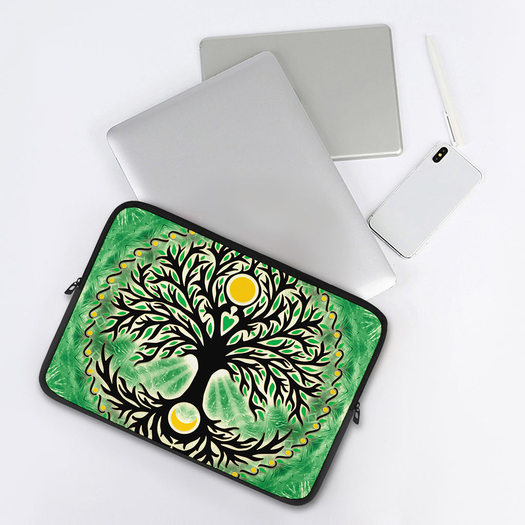 Sun And Moon Yggdrasil Print Laptop Sleeve