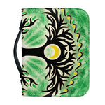 Sun And Moon Yggdrasil Print Leather Bible Cover