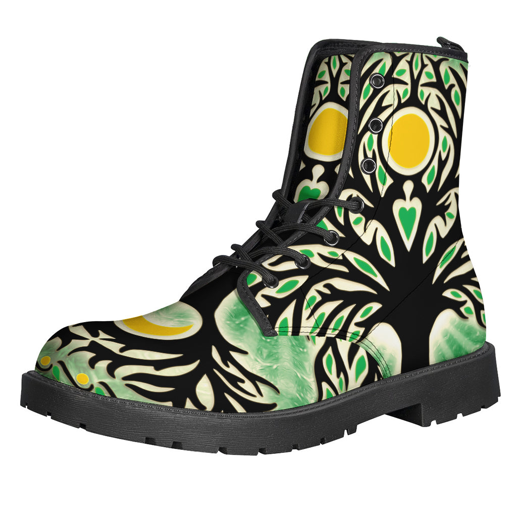 Sun And Moon Yggdrasil Print Backpack