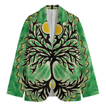 Sun And Moon Yggdrasil Print Men's Blazer