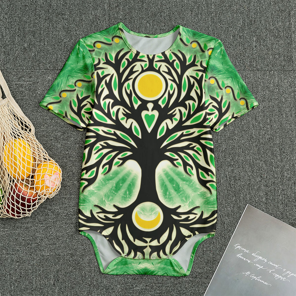 Sun And Moon Yggdrasil Print Men's Bodysuit