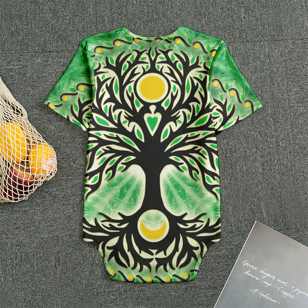 Sun And Moon Yggdrasil Print Men's Bodysuit