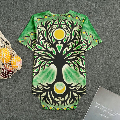 Sun And Moon Yggdrasil Print Men's Bodysuit