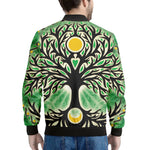 Sun And Moon Yggdrasil Print Men's Bomber Jacket