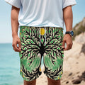 Sun And Moon Yggdrasil Print Men's Cargo Shorts