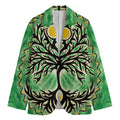 Sun And Moon Yggdrasil Print Men's Cotton Blazer