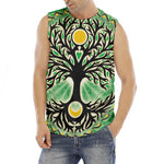 Sun And Moon Yggdrasil Print Men's Fitness Tank Top