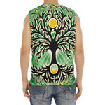 Sun And Moon Yggdrasil Print Men's Fitness Tank Top