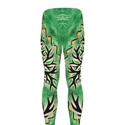 Sun And Moon Yggdrasil Print Men's leggings