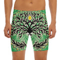 Sun And Moon Yggdrasil Print Men's Long Boxer Briefs