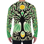 Sun And Moon Yggdrasil Print Men's Long Sleeve T-Shirt