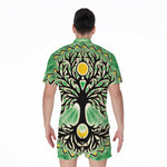 Sun And Moon Yggdrasil Print Men's Rompers