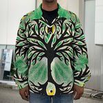 Sun And Moon Yggdrasil Print Men's Shirt Jacket
