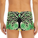 Sun And Moon Yggdrasil Print Men's Short Boxer Briefs