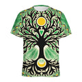 Sun And Moon Yggdrasil Print Men's Athletic T-Shirt