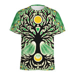 Sun And Moon Yggdrasil Print Men's Sports T-Shirt
