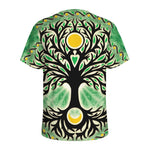 Sun And Moon Yggdrasil Print Men's Sports T-Shirt