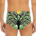 Sun And Moon Yggdrasil Print Men's Triangle Swim Briefs