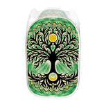 Sun And Moon Yggdrasil Print Mesh Laundry Hamper